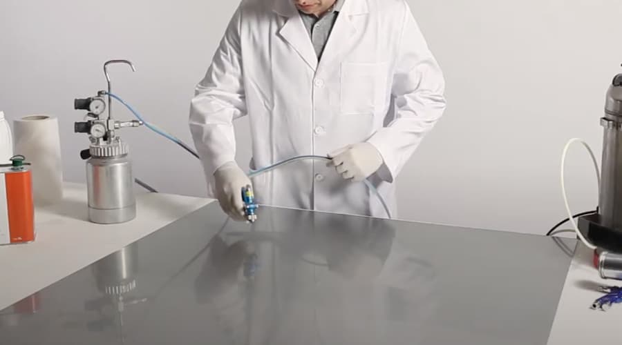 Aplicación del desmoldeante Ababol G