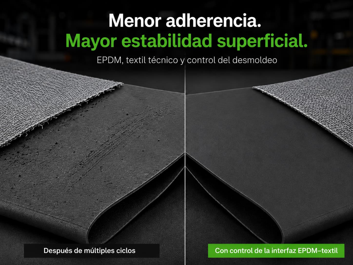 Comparativa EPDM desmoldeantes caucho